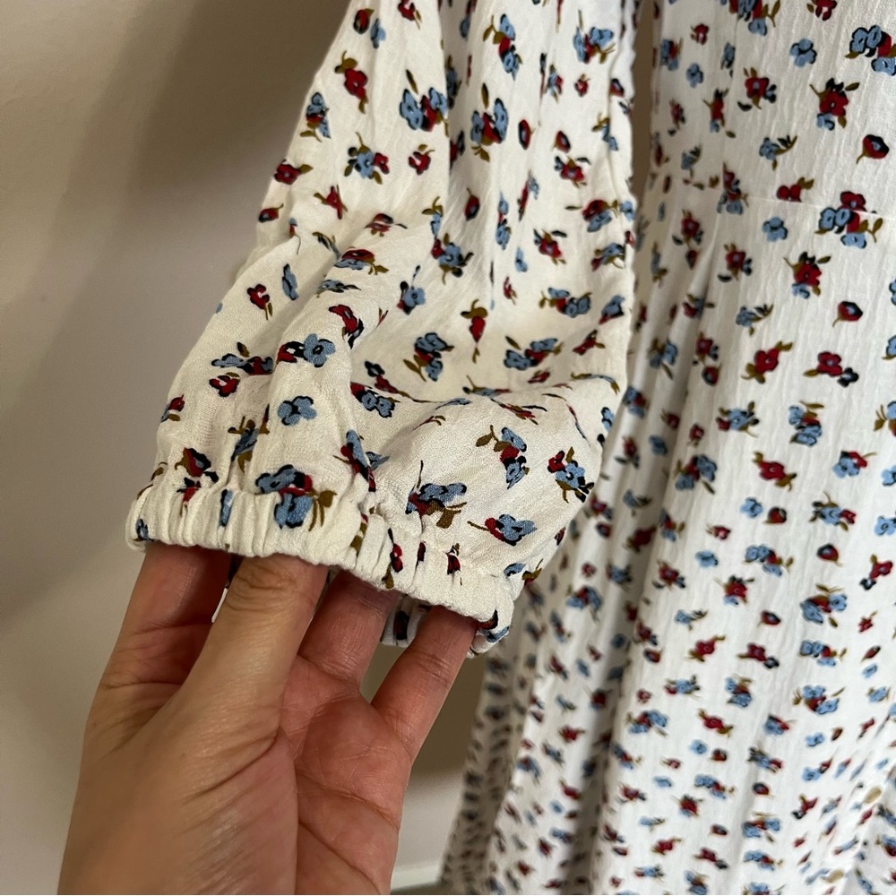The Nines by Hatch White Floral Button Front Maternity Dress Womens Size XS - Picture 8 of 12